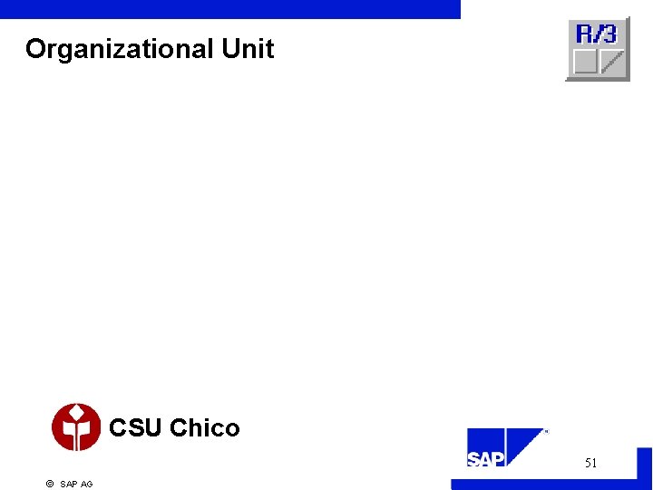 Organizational Unit CSU Chico 51 ã SAP AG 