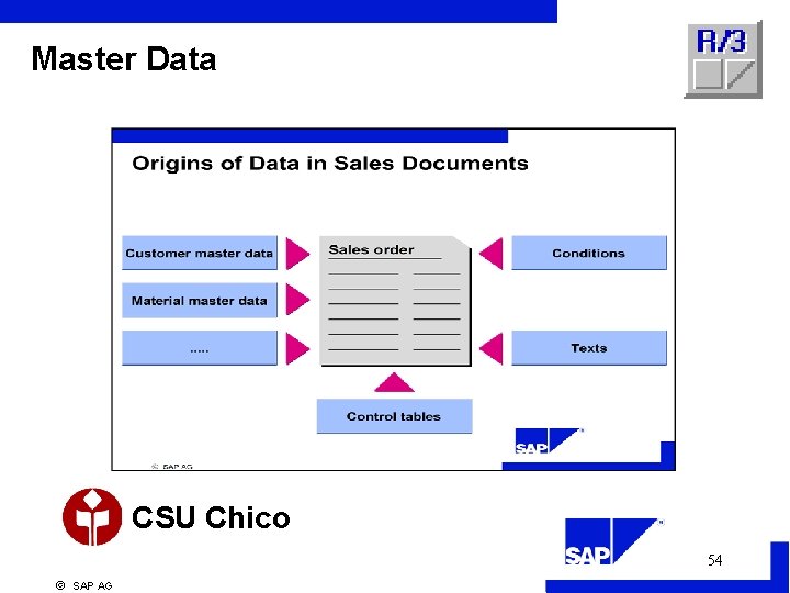 Master Data CSU Chico 54 ã SAP AG 