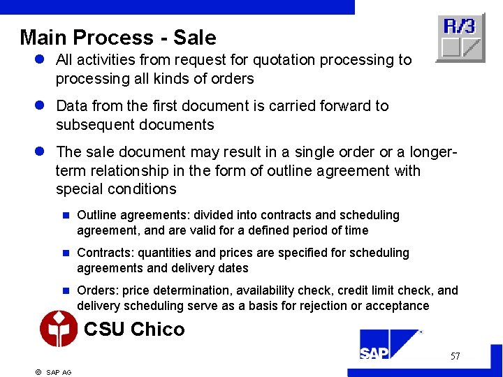Main Process - Sale l All activities from request for quotation processing to processing