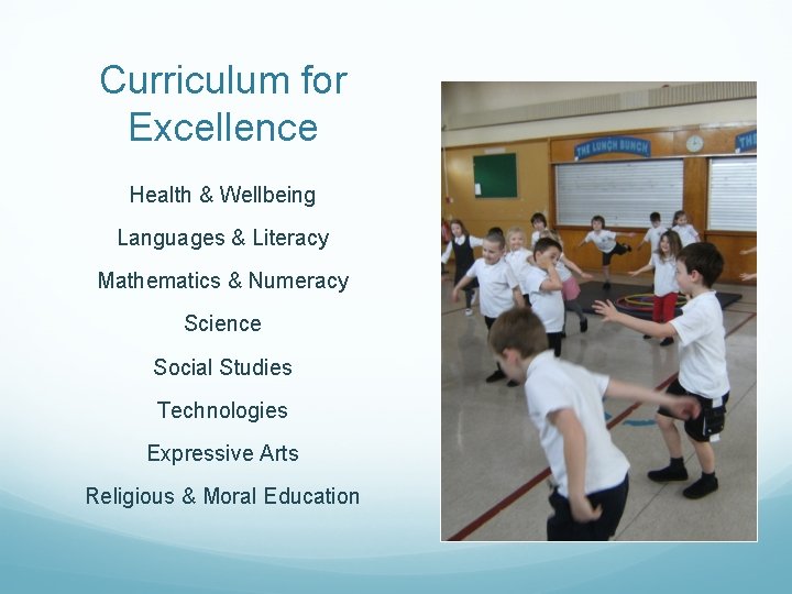 Curriculum for Excellence Health & Wellbeing Languages & Literacy Mathematics & Numeracy Science Social