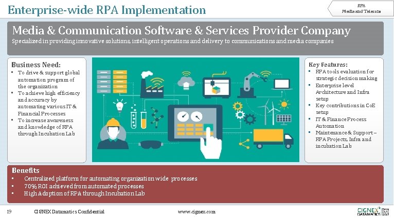 Enterprise-wide RPA Implementation RPA Media and Telecom Media & Communication Software & Services Provider