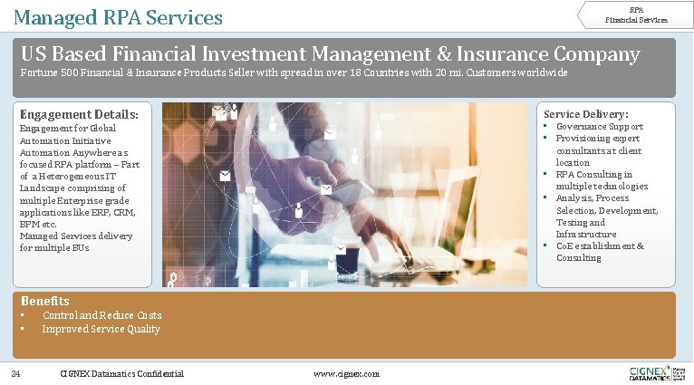 Managed RPA Services RPA Financial Services US Based Financial Investment Management & Insurance Company