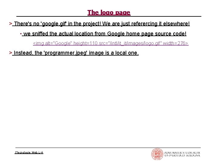 The logo page > There's no 'google. gif' in the project! We are just