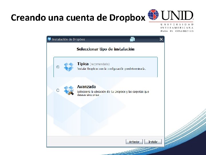 Creando una cuenta de Dropbox 