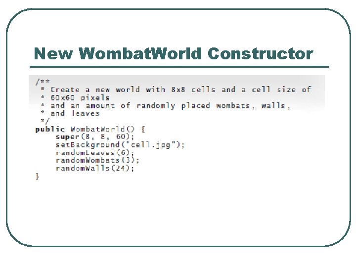 New Wombat. World Constructor New Wombat. World Constructor