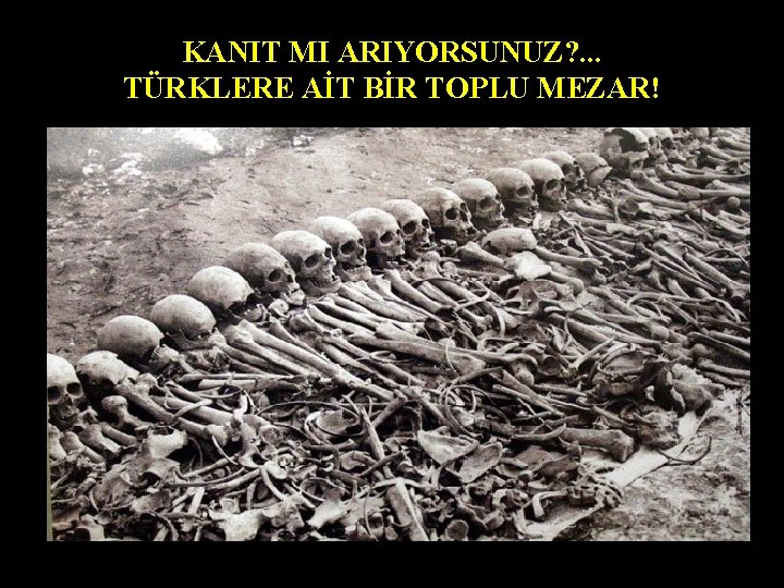 KANIT MI ARIYORSUNUZ? . . . TÜRKLERE AİT BİR TOPLU MEZAR! 