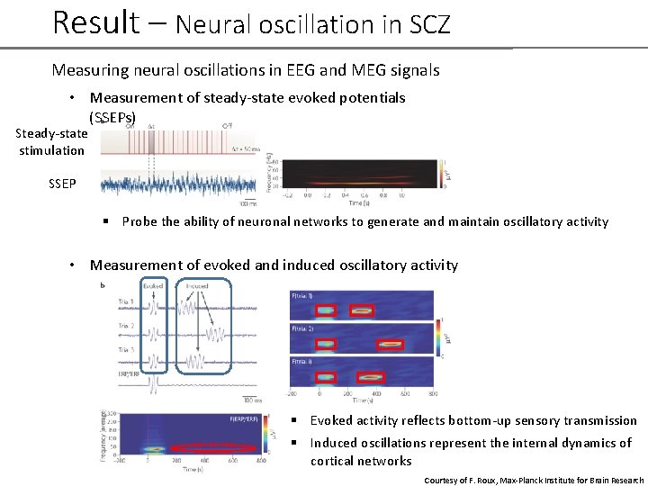 Result – Neural oscillation in SCZ Measuring neural oscillations in EEG and MEG signals