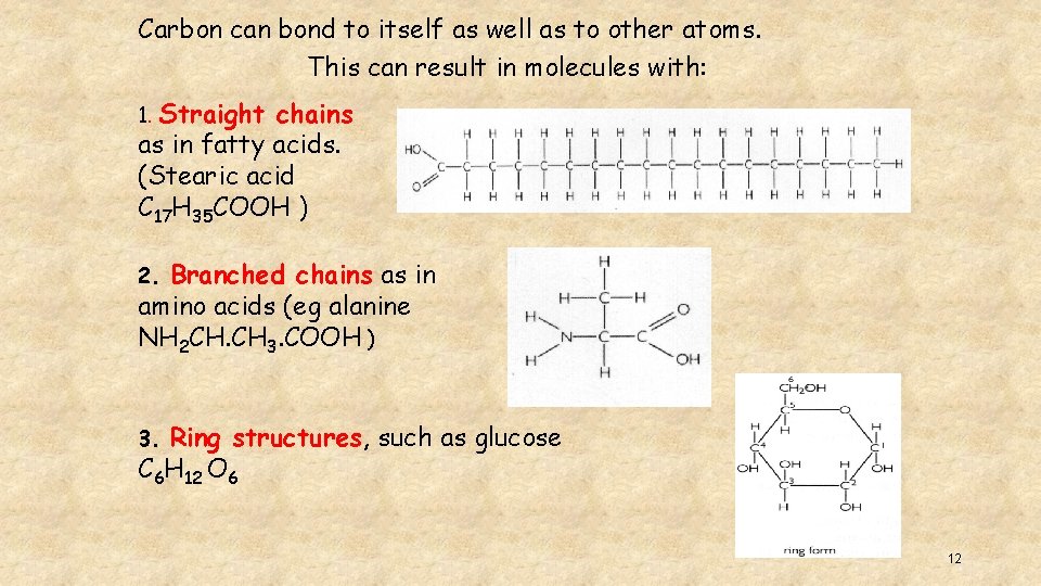 Carbon can bond to itself as well as to other atoms. This can result