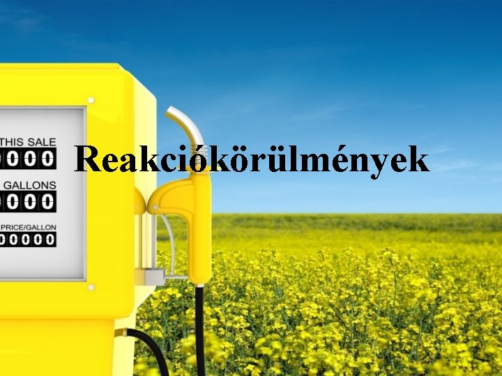 Reakciókörülmények 