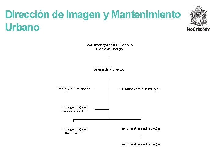 Dirección de Imagen y Mantenimiento Urbano Coordinador(a) de Iluminación y Ahorro de Energía Jefe(a)