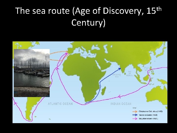 The sea route (Age of Discovery, 15 th Century) 