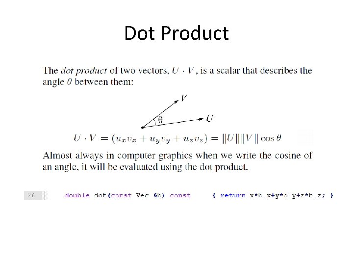 Dot Product 