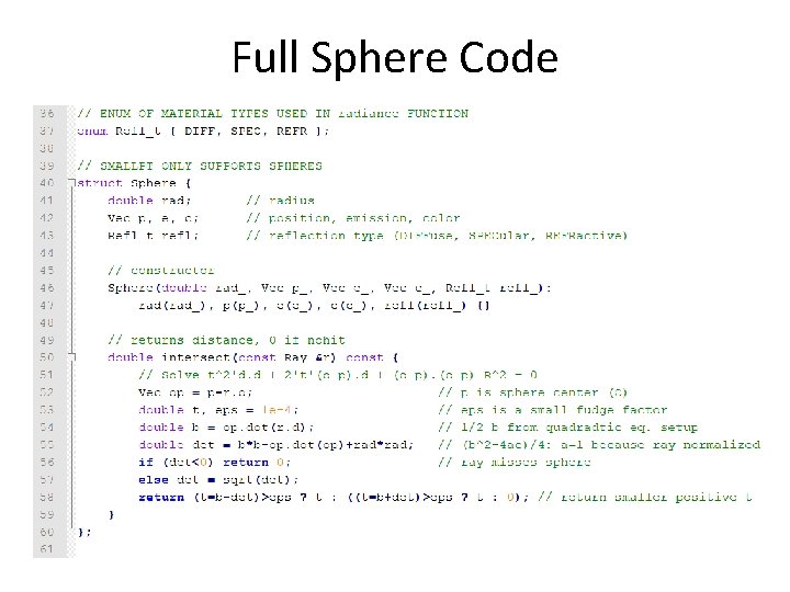 Full Sphere Code 