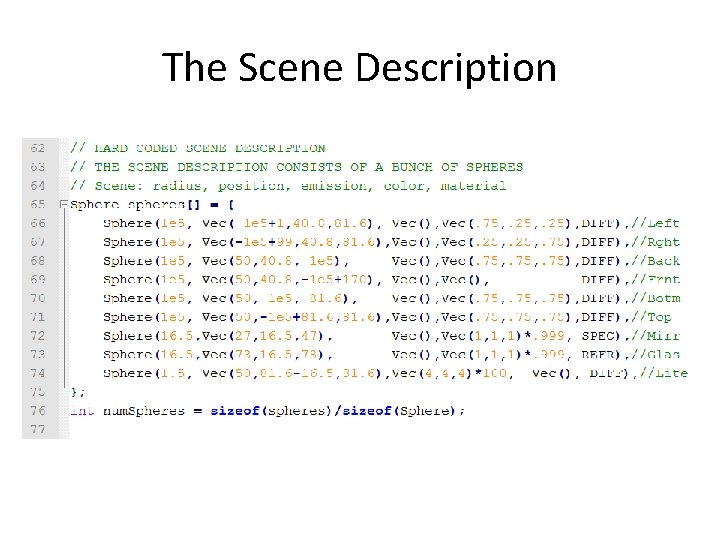 The Scene Description 