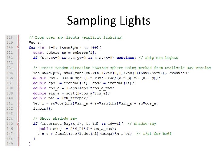 Sampling Lights 