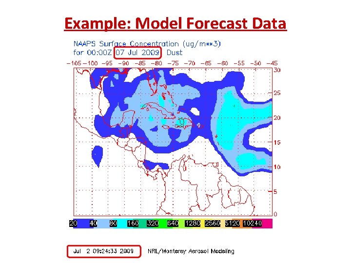 Example: Model Forecast Data Example: Model Forecast Data