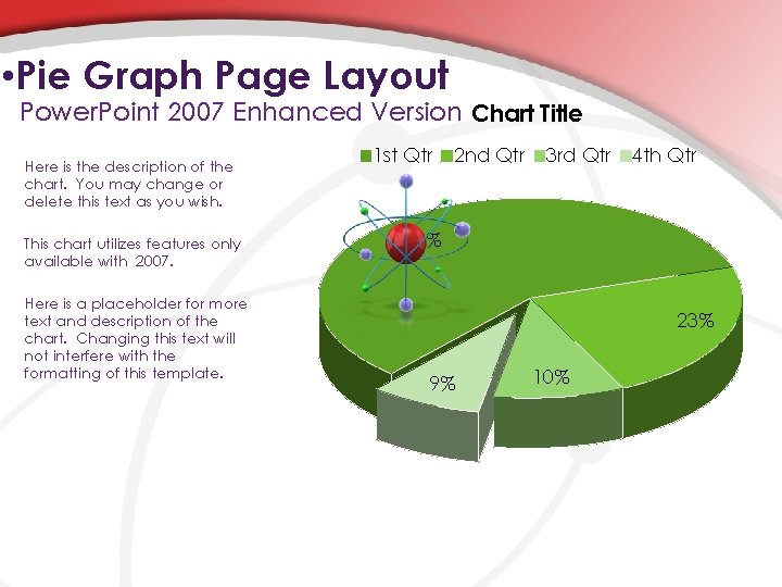  • Pie Graph Page Layout Power. Point 2007 Enhanced Version Chart Title Here