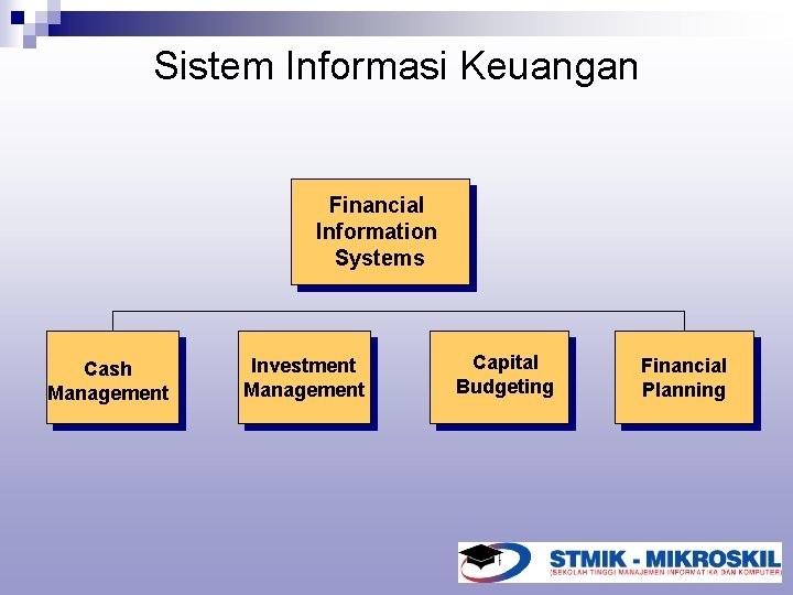 Sistem Informasi Keuangan Financial Information Systems Cash Management Investment Management Capital Budgeting Financial Planning