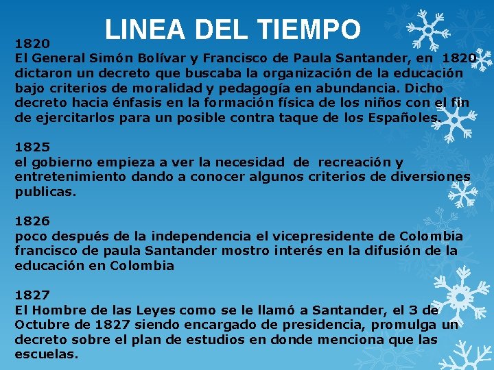 LINEA DEL TIEMPO 1820 El General Simón Bolívar y Francisco de Paula Santander, en LINEA DEL TIEMPO 1820 El General Simón Bolívar y Francisco de Paula Santander, en