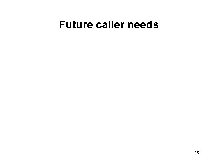 Future caller needs 10 
