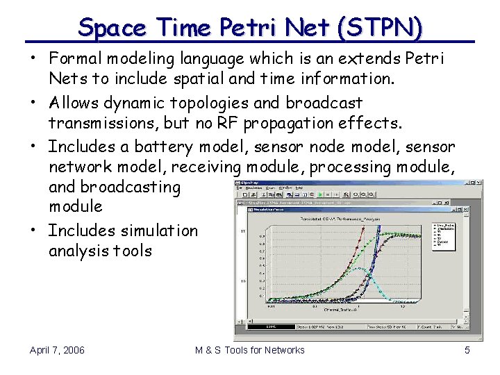 Space Time Petri Net (STPN) • Formal modeling language which is an extends Petri Space Time Petri Net (STPN) • Formal modeling language which is an extends Petri