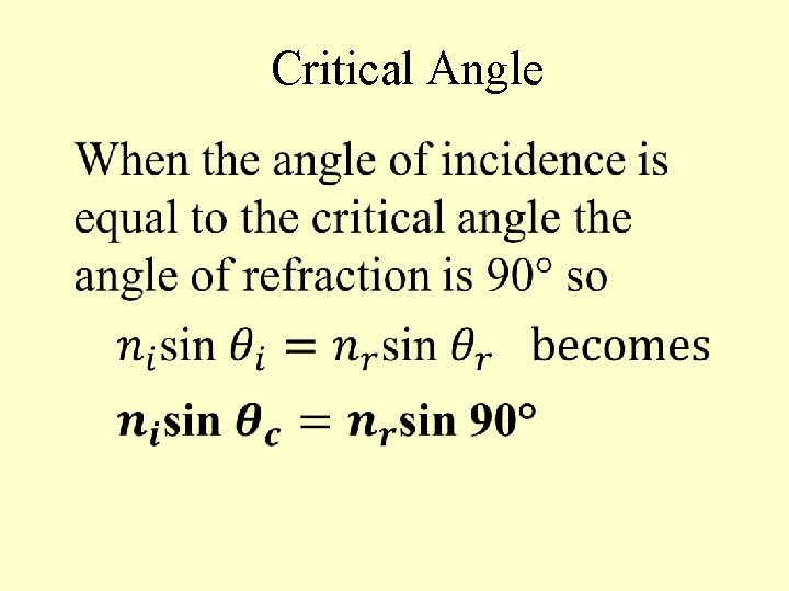 Critical Angle 