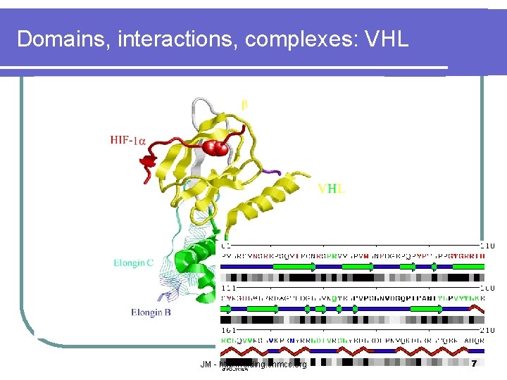 Domains, interactions, complexes: VHL JM - http: //folding. chmcc. org 7 