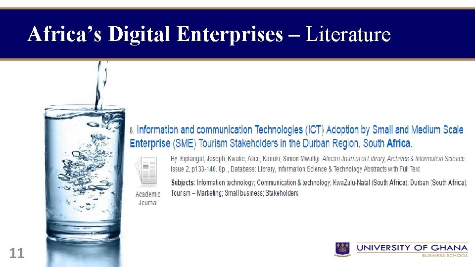 Africa’s Digital Enterprises – Literature 11 