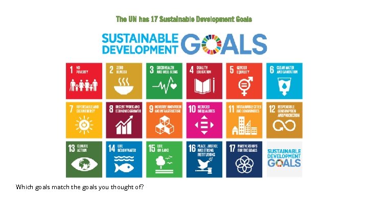 The UN Sustainable Development Goals and Size of