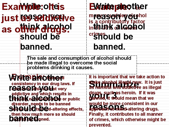 Step one 3: It is Complete the graphic Write another Example: In many countries