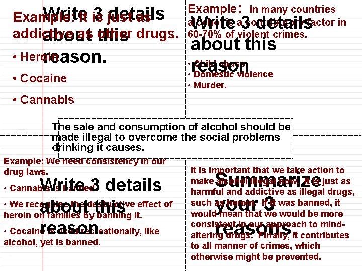Example : graphic In many countries Step 3: Complete the Write 3 details Example: