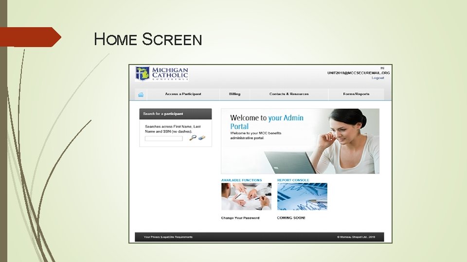 HOME SCREEN 
