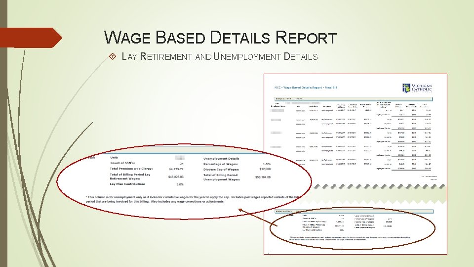 WAGE BASED DETAILS REPORT LAY RETIREMENT AND UNEMPLOYMENT DETAILS 