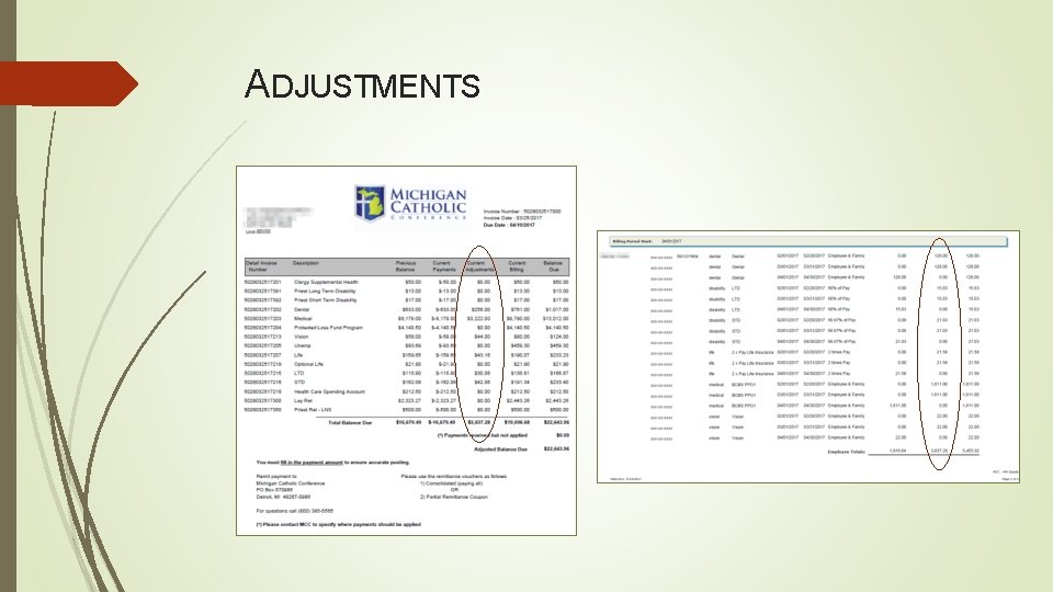 ADJUSTMENTS 