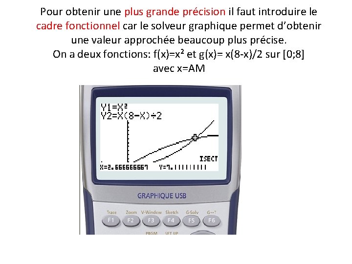 Pour obtenir une plus grande précision il faut introduire le cadre fonctionnel car le