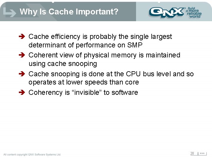 Why Is Cache Important? è Cache efficiency is probably the single largest determinant of