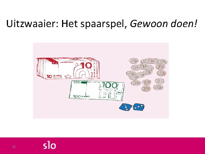 Uitzwaaier: Het spaarspel, Gewoon doen! 25 