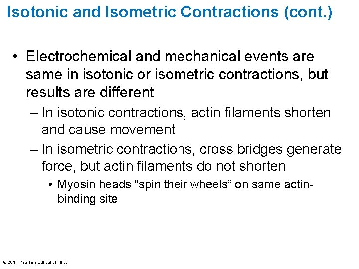 Isotonic and Isometric Contractions (cont. ) • Electrochemical and mechanical events are same in Isotonic and Isometric Contractions (cont. ) • Electrochemical and mechanical events are same in