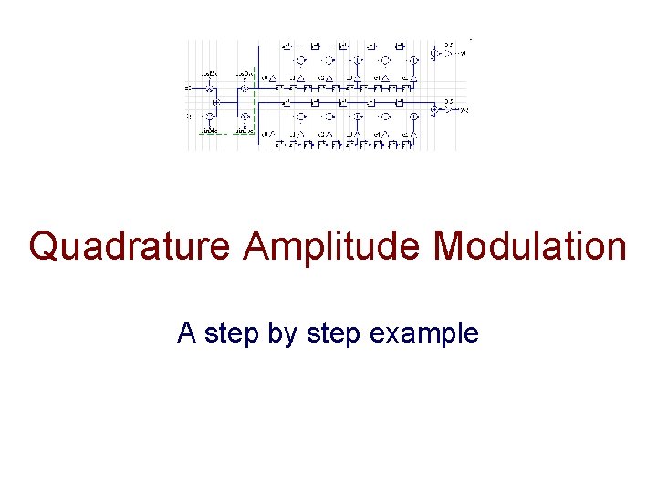 Quadrature Amplitude Modulation A step by step example 