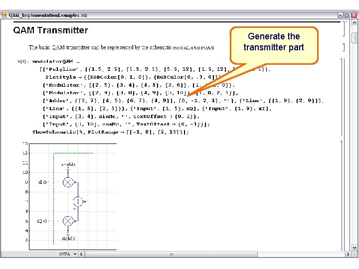 Generate the transmitter part 