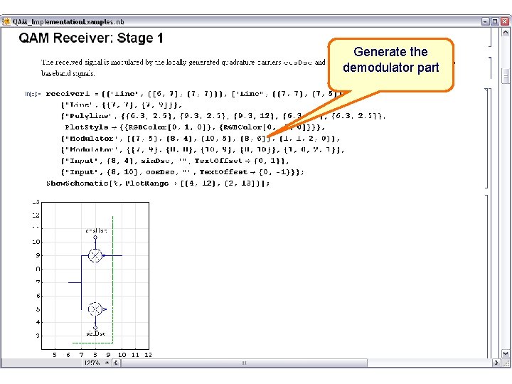 Generate the demodulator part 