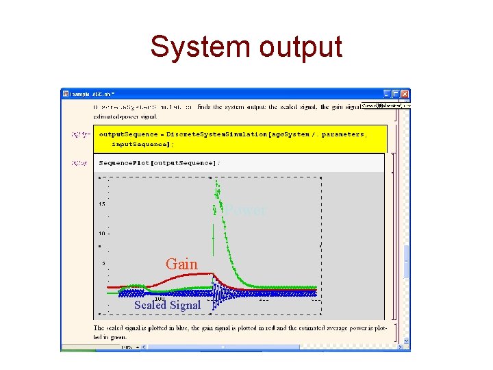 System output Power Gain Scaled Signal 