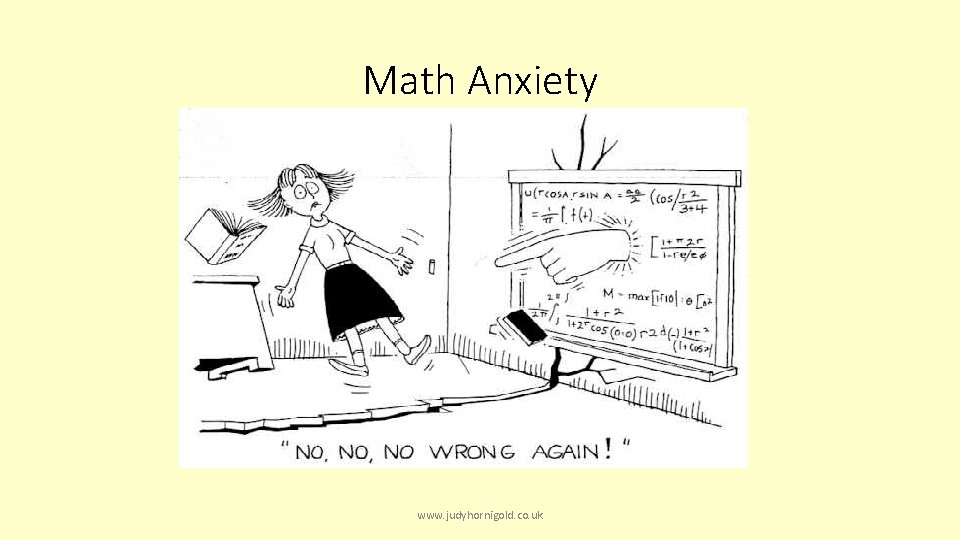 Math Anxiety www. judyhornigold. co. uk 