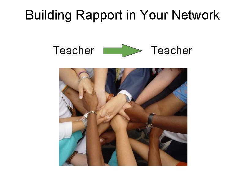 Building Rapport in Your Network Teacher 