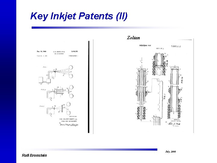 Key Inkjet Patents (II) Zoltan July, 2008 Rafi Bronstein 