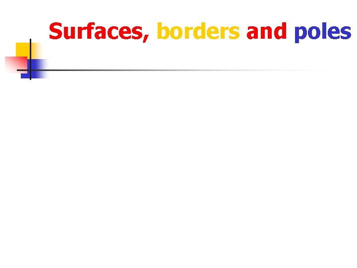 Surfaces, borders and poles 