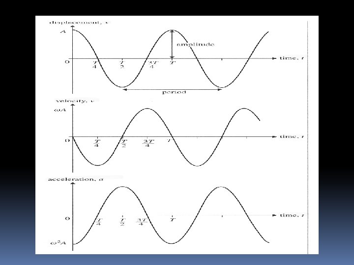 Relating SHM to Motion Around A Circle These equations yield the following graphs 