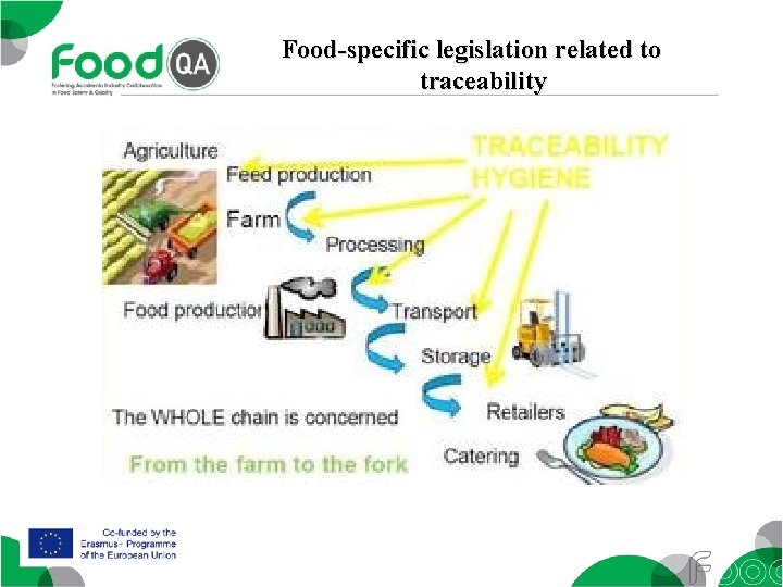 Food-specific legislation related to traceability 