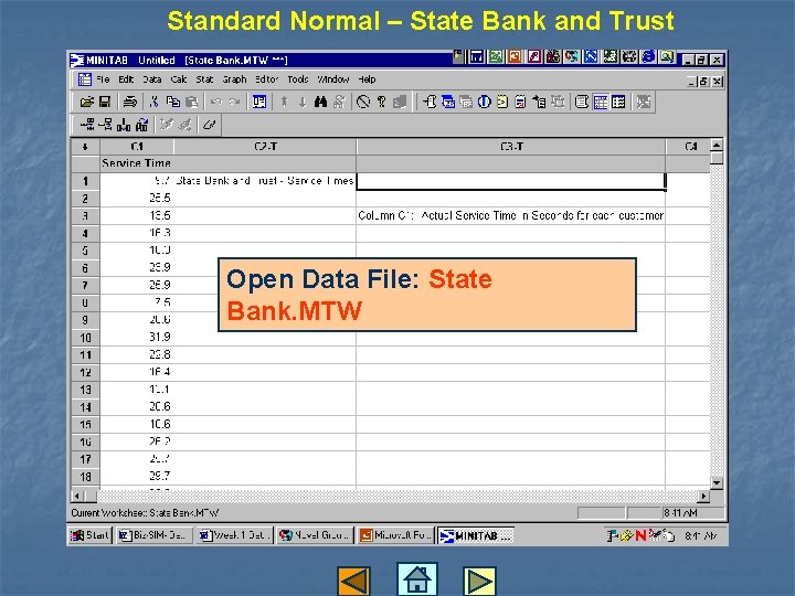 Standard Normal – State Bank and Trust Open Data File: State Bank. MTW 
