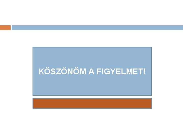 KÖSZÖNÖM A FIGYELMET! 